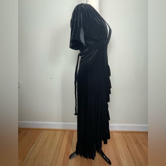 Misa Los Angeles Selina Velvet Wrap Dress - Picture 3 of 6